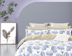 Комплект постельного белья 1,5-спальный, печатный сатин 2165-4S